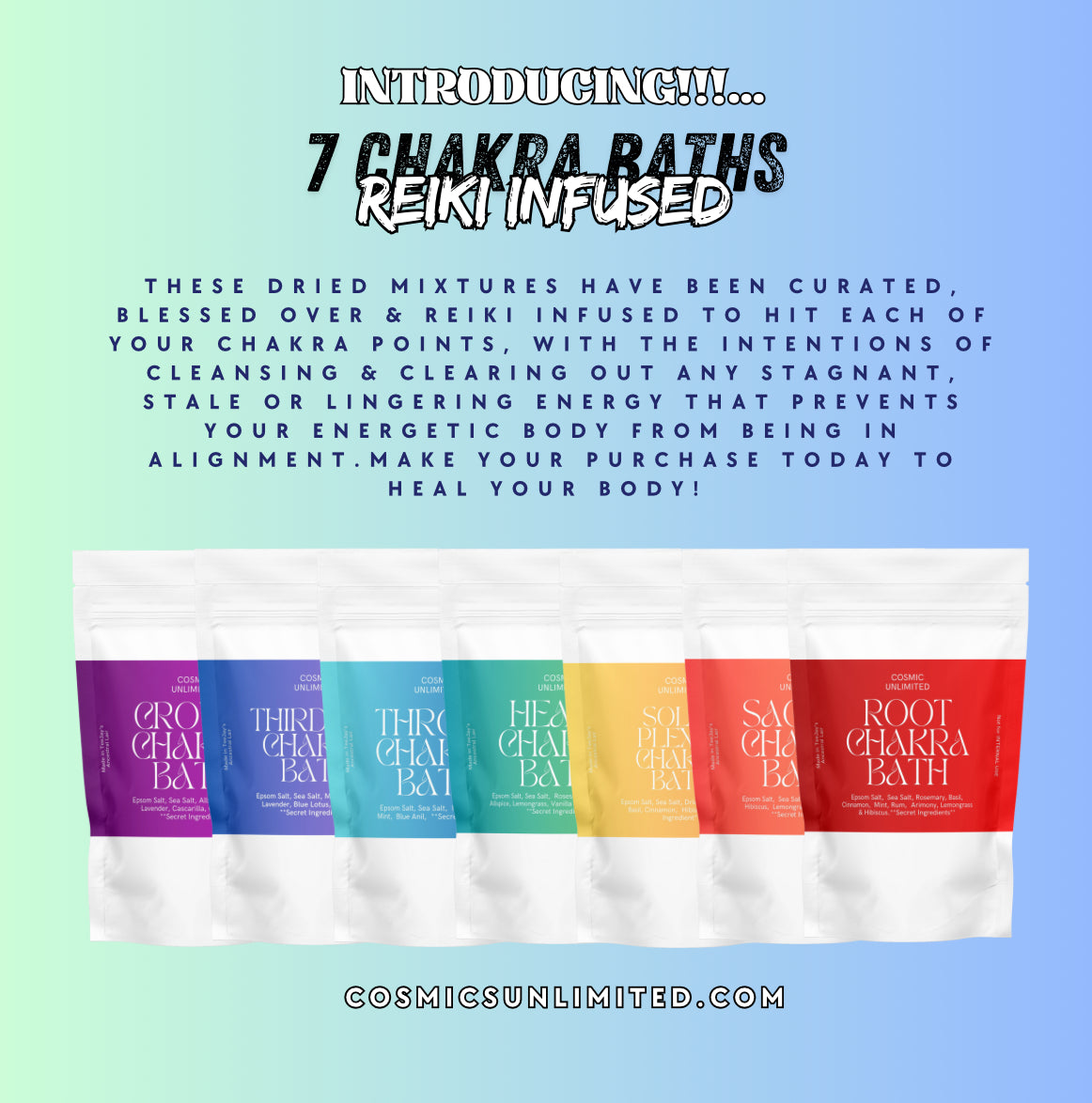 **PRE-ORDER**7 Chakra Baths